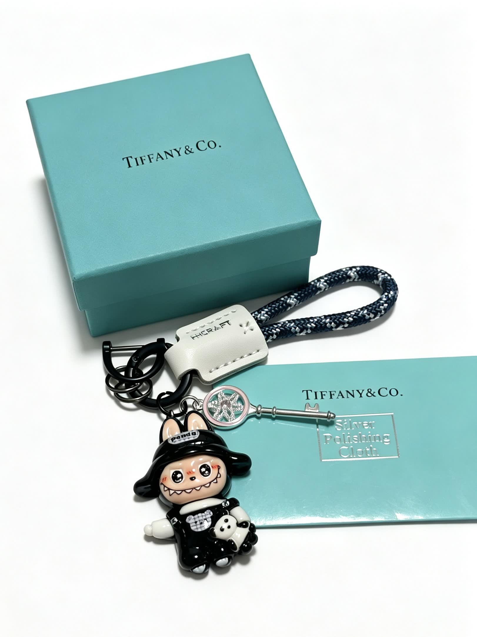 Tiffany & Co. Silver Polishing Cloth with Keychain